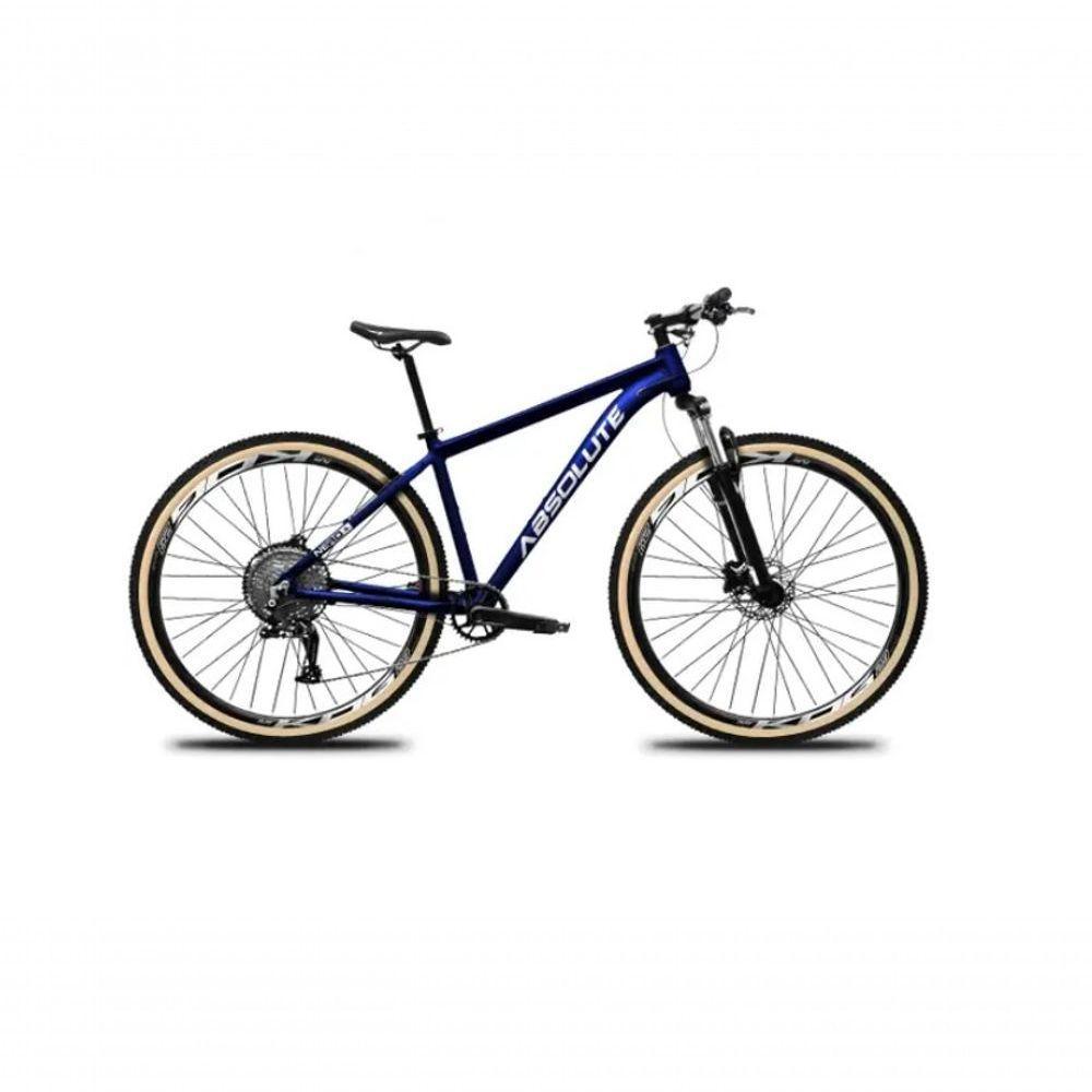 Bicicleta Aro 29 Absolute Nero 5 Aluminio 12v Garfo C/trava K7 Freios Hidráulicos Kit 1x12 Pneu C/faixa - Azul Tam.15 - 1