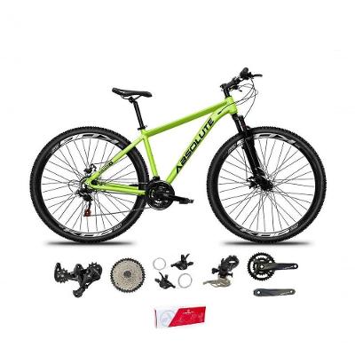 Bicicleta Aro 29 Absolute Nero 5 Alumínio 2x9 18v K7 Freios Hidráulicos Garfo Com Trava - Verde Tam.21