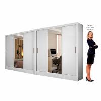 Closet Casal Duplo Fortaleza 6 Portas Plus 12 Prateleiras Branco