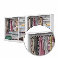 Closet Casal Duplo Fortaleza 6 Portas Plus 12 Prateleiras Branco - 6