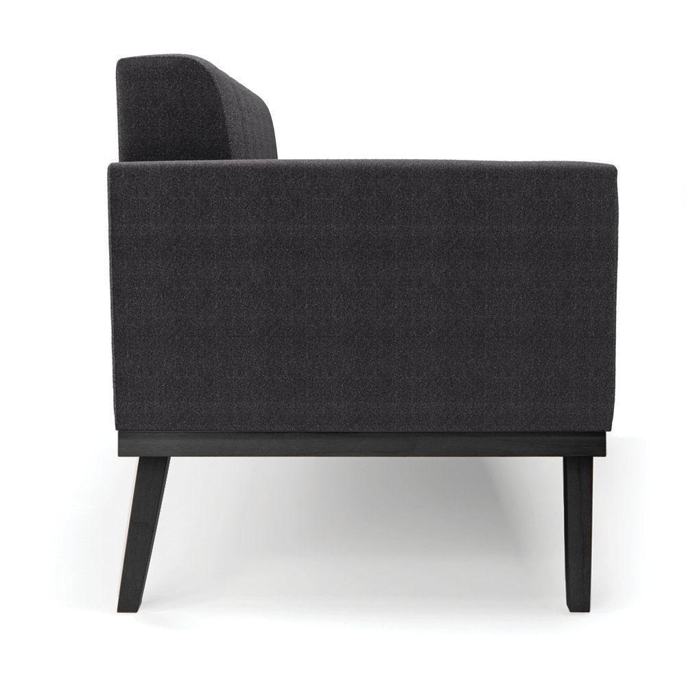 Namoradeira E Poltrona Base Madeira Fixa Pto Elisa Bouclê D03 - D?rossi Cor Grafite - 8