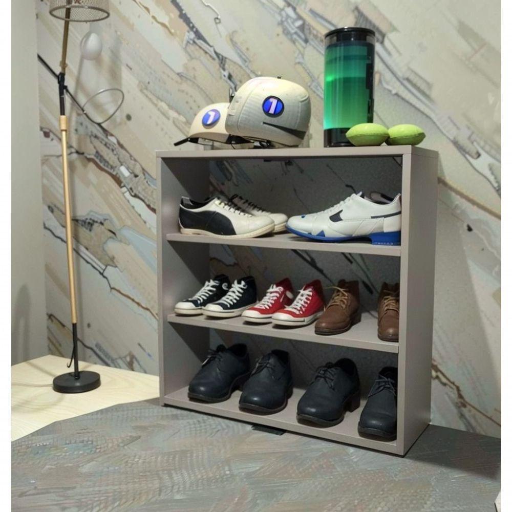 Sapateira De Entrada Nicho Multiuso Sapateira Utilitário Porta Trecos Cinza - 2