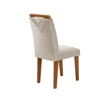 Conjunto 2 Cadeiras Sarah Mdf Rufato Veludo Creme E Imbuia - 5