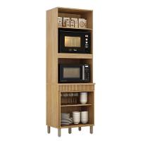 Paneleiro Com 2 Nichos 3 Portas Dakota Valdemoveis Cinamomo/off White - 8