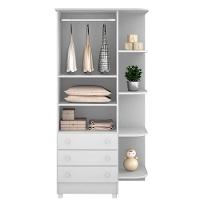 Guarda Roupa 825 + Berço Doce Sonho 1 + Cômoda Trocador 2523 Branco