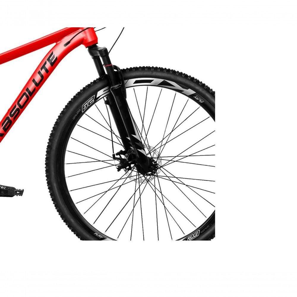 Bicicleta Aro 29 Absolute Nero 5 Câmbios Shimano Deore E Altus 27v Freio Hidraulico Garfo C/trava -vermelho Tam.21 - 2