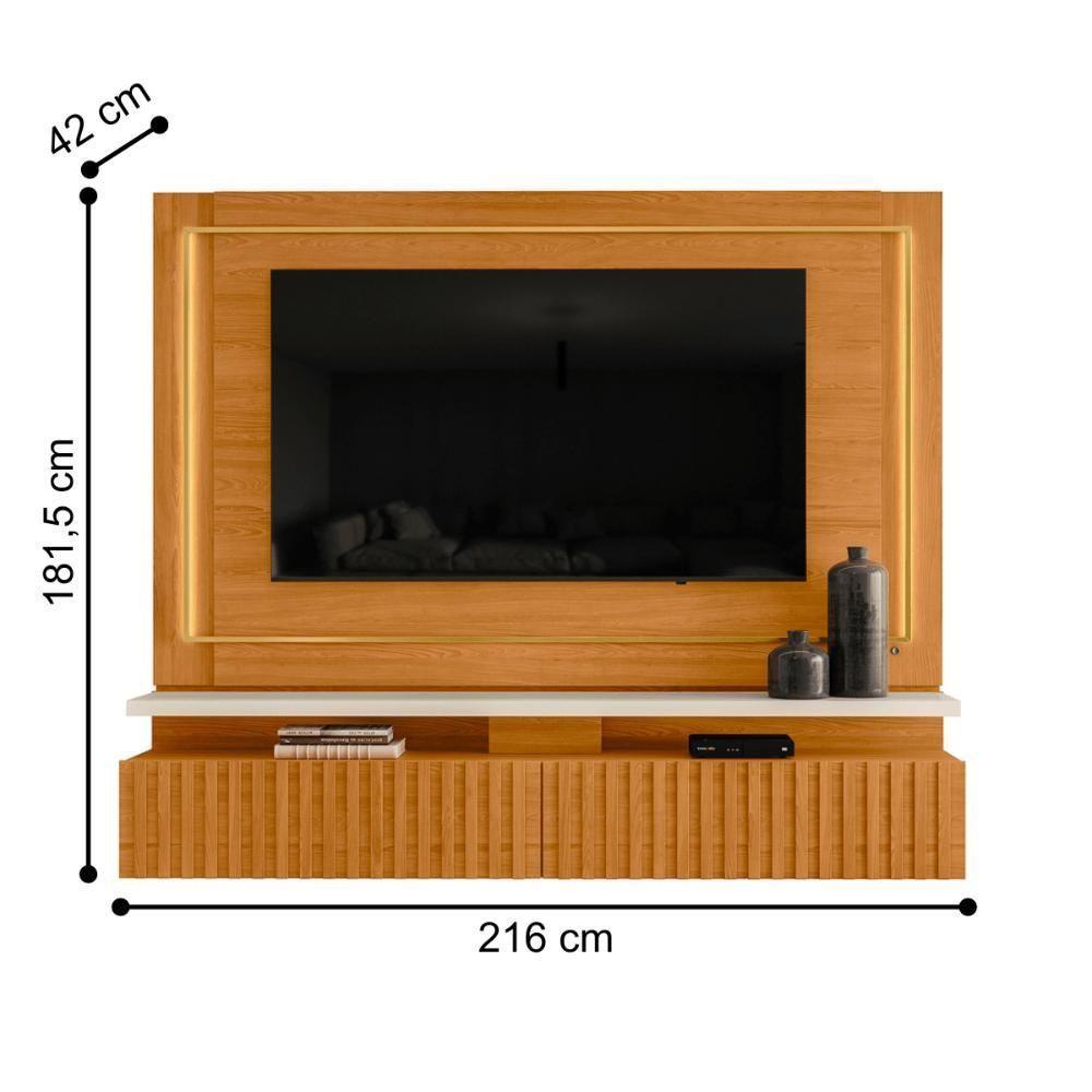 Bancada Suspensa Zara Com Prateleiras Cinamomo/off-white - 2