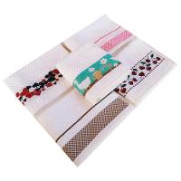 Kit Pano De Copa Lmpeter Atoalhado Com Barra Decorada Jacquard 45cmx70cm(05 Unidade)branco - 7