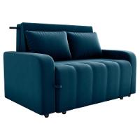 Sofa Cama 2 Lugares 138 Cm Amora Veludo Maserati Milani Store Azul - 1