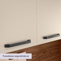Cozinha Compacta 7 Portas 2 Gavetas 182 Cm Mega Nogueira Off White Ktp - 8