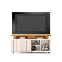 Rack Para Sala Bancada De Tv 70 Pol 136cm Sora 1.3 Off White/cinamomo H01 - D'rossi - 6