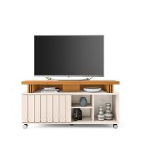 Rack Para Sala Bancada De Tv 70 Pol 136cm Sora 1.3 Off White/cinamomo H01 - D'rossi - 10