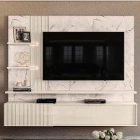 Painel Suspenso Tv 65 Pol 3p 200 Cm Atena Madetec Calacata Off White - 2