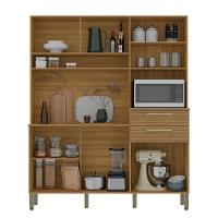 Cozinha Compacta 6 Portas 2 Gavetas 161 Cm Montesa Freijo Supremo Cp Ripado Freijo Ktp - 2