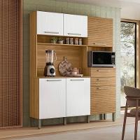 Cozinha Compacta 6 Portas 2 Gavetas 161 Cm Montesa Freijo Supremo Cp Ripado Freijo Ktp - 3