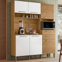 Cozinha Compacta 6 Portas 2 Gavetas 161 Cm Montesa Freijo Supremo Cp Ripado Freijo Ktp