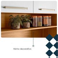 Cozinha Compacta 6 Portas 2 Gavetas 161 Cm Montesa Freijo Supremo Cp Ripado Freijo Ktp - 8