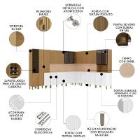 Armário De Cozinha CP08 Com Tampo 120cm Minsk Branco/Freijó Z06 - Mpozenato - 3