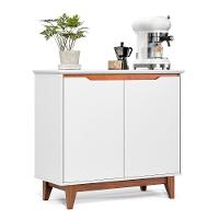 Aparador Buffet Flow 2 Portas Com Pés De Madeira Maciça Branco - 1