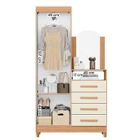 Guarda Roupa Cômoda Capri 2 Portas 4 Gavetas E Espelho Freijo/Off White - 3