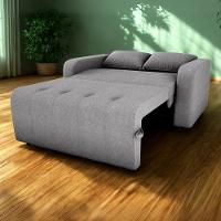 Sofa Cama 2 Lugares 138 Cm Amora Tecido Boucle F497 Milani Store Cinza - 8