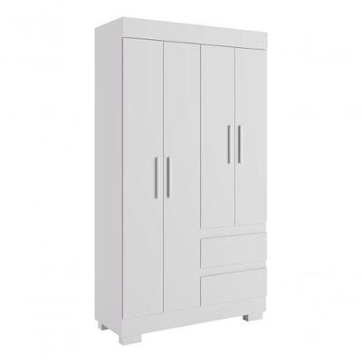 Guarda-roupa Infantil Argentina 4 Portas 2 Gavetas Linhamobília Branco