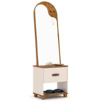 Toucador Penteadeira Com Espelho 1 Gaveta Organic Off/freijó - Ej Móveis - 1