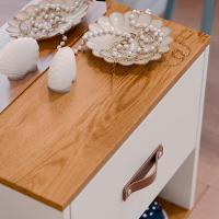 Toucador Penteadeira Com Espelho 1 Gaveta Organic Off/freijó - Ej Móveis - 6