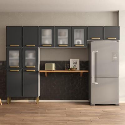 Cozinha De Aço Completa 3 Peças Grafite Bella Bertolini Grafite/branco