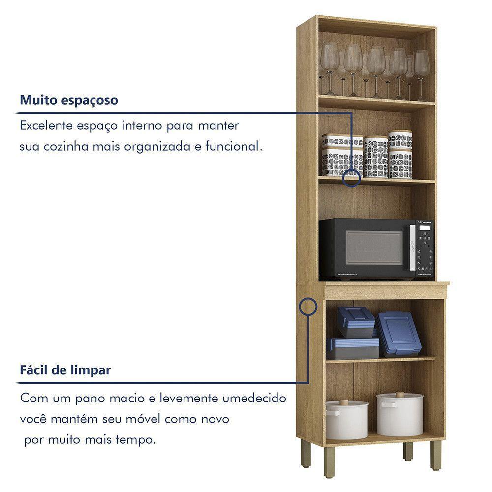 Paneleiro Com Nicho 4 Portas São Luis Valdemoveis Cinamomo/grafite - 4