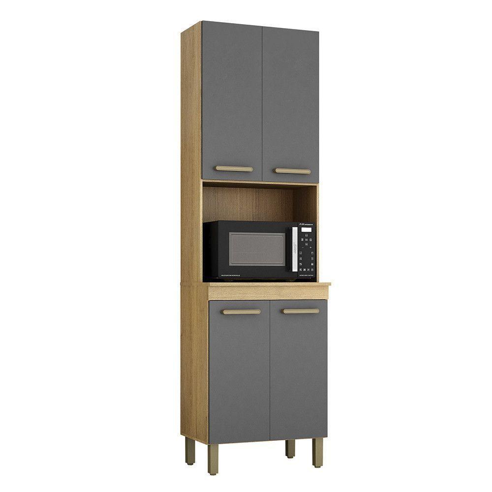 Paneleiro Com Nicho 4 Portas São Luis Valdemoveis Cinamomo/grafite - 10