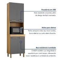 Paneleiro Com Nicho 4 Portas São Luis Valdemoveis Cinamomo/grafite - 3