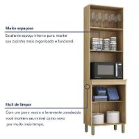 Paneleiro Com Nicho 4 Portas São Luis Valdemoveis Cinamomo/grafite