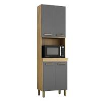 Paneleiro Com Nicho 4 Portas São Luis Valdemoveis Cinamomo/grafite - 10