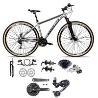 Bicicleta Aro 29 Absolute Nero 5 Câmbios Shimano Deore/altus 27v Freio A Oléo Garfo C/trava Pneu C/faixa -cinza Tam.17 - 1