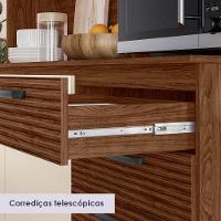Cozinha Compacta Com Tampo 182 Cm Mega Nogueira Off White Cp Ripado Ktp - 6