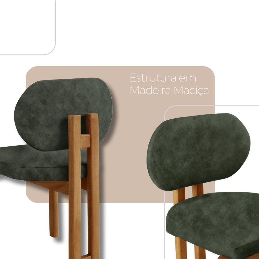 Conjunto Com 2 Cadeiras Madeira Nala Jade/Imbuia Nat. - 3