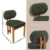 Conjunto Com 2 Cadeiras Madeira Nala Jade/Imbuia Nat. - 2