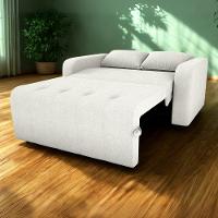 Sofa Cama 2 Lugares 138 Cm Amora Tecido Boucle F492 Milani Store Natural - 8