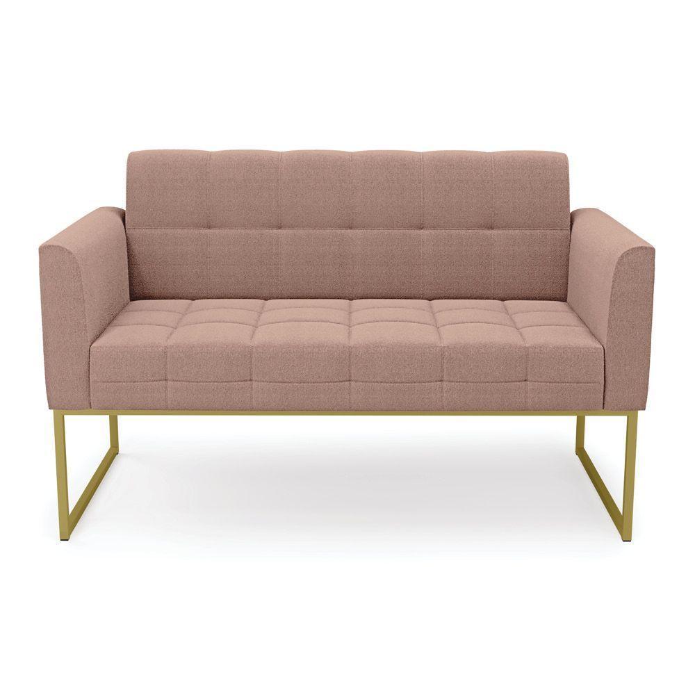 Namoradeira E Poltrona Industrial Dourado Elisa Bouclê D03 - D?rossi Cor Rose - 7