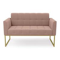 Namoradeira E Poltrona Industrial Dourado Elisa Bouclê D03 - D?rossi Cor Rose - 7