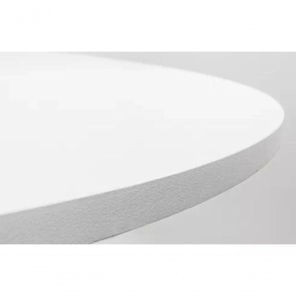 Conjunto Mesa De Jantar Sala Cozinha Elegante Eiffel 90cm Mdf Branca Com 04 Cadeiras Leda Elegance Branca - 4