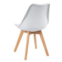 Conjunto Mesa De Jantar Sala Cozinha Elegante Eiffel 90cm Mdf Branca Com 04 Cadeiras Leda Elegance Branca - 8