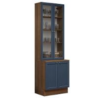 Kit Balcão + Cristaleira 70 Cm Vik Madesa 02 Rustic/azul - 2