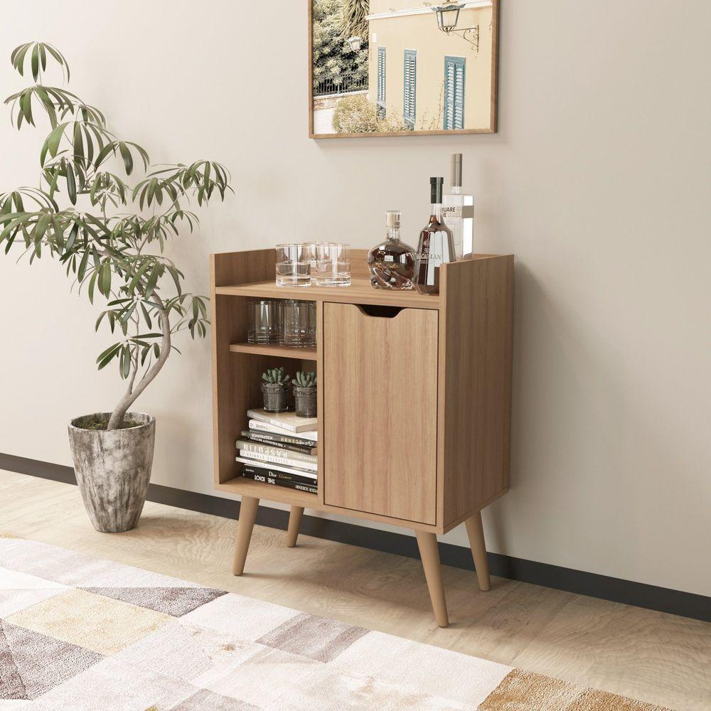 Aparador Bar/café Multifuncional Com 1 Porta Amêndoa - 3