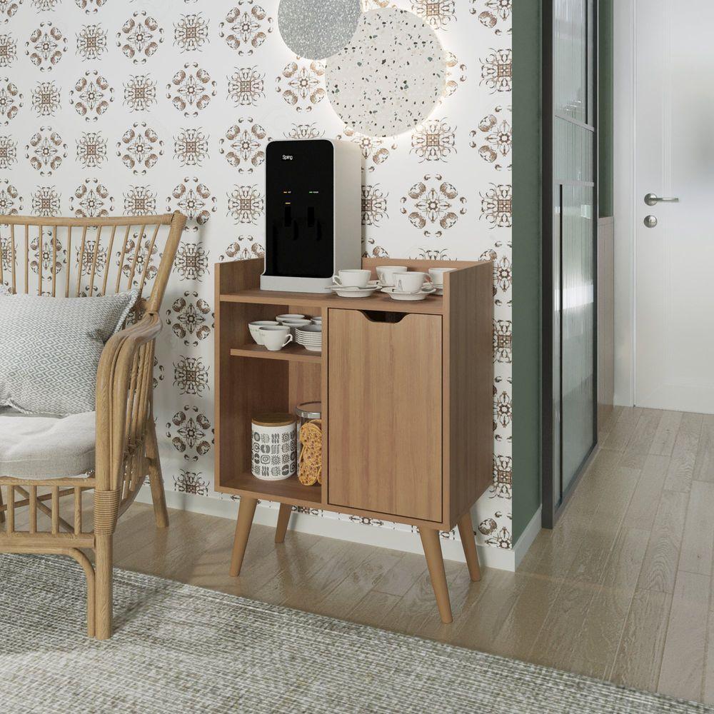 Aparador Bar/café Multifuncional Com 1 Porta Amêndoa - 5