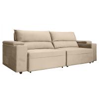 Sofá Somopar Acapulco Retrátil Reclinável 2m Veludo Bege - 3