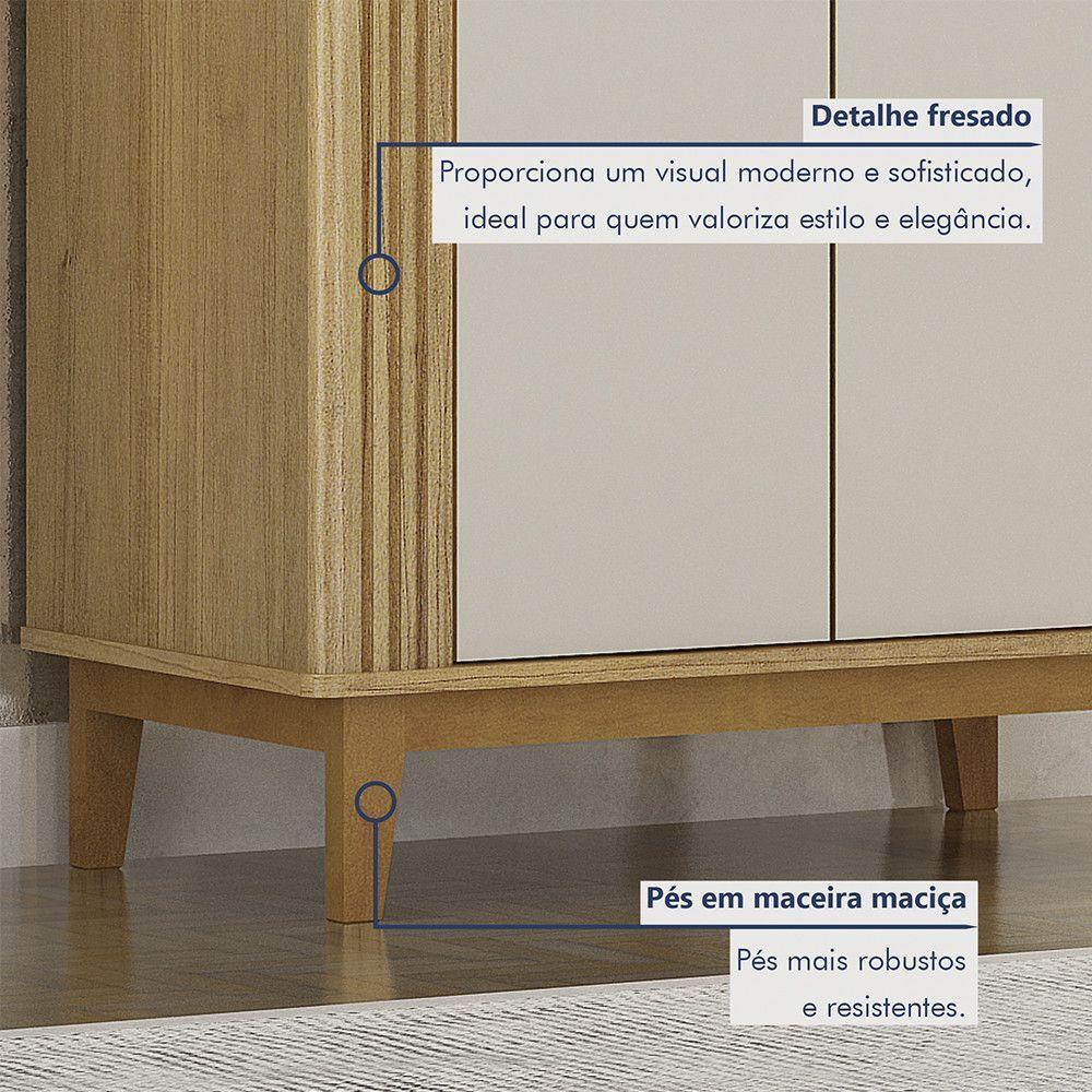 Cantinho Café 2 Portas 3 Prateleira Mantiqueira Valdemoveis Cinamomo/off White - 2