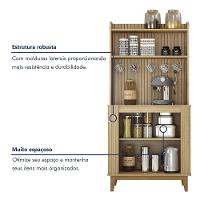 Cantinho Café 2 Portas 3 Prateleira Mantiqueira Valdemoveis Cinamomo/off White - 3