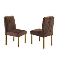 Sala De Jantar Mesa Lisy E 6 Cadeiras Safira Móveis Mundial Mel/off White/marrom